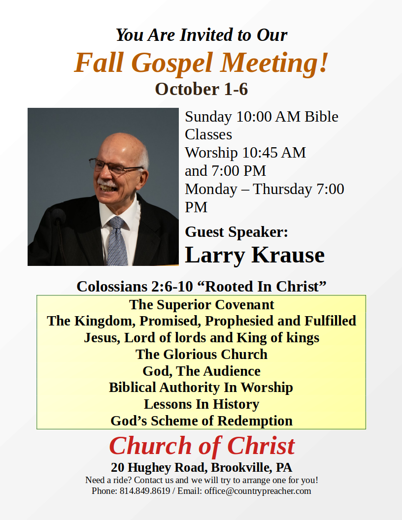 Fall Gospel
                Meeting